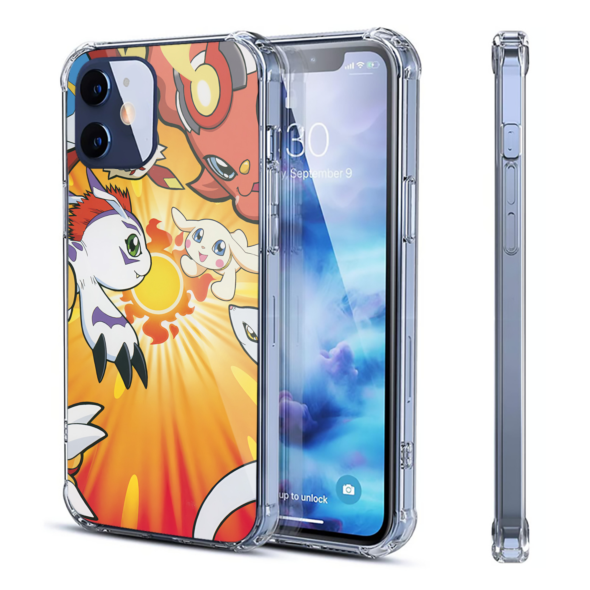 （画像用） Digimon デジタルモンスター/デジモン 【iPhone 12シリーズ対応】透明スマホケース（クリアソフトケース）